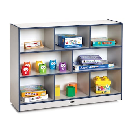 Jonti-Craft Rainbow Accents Super-Sized Single Mobile Storage Unit, Navy 2691JCWW112